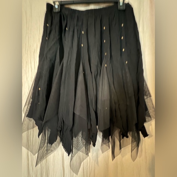 Lip Service Black Asymmetrical Embellished Mini Skirt - Picture 2 of 3